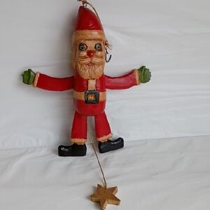 Festive Santa Claus Ornament with Star